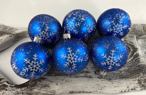 Christmas baubles 24/6568/7/6pcs - dark blue