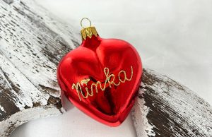 Valentínske srdiečko 463/119/1ks - možnosť napísať MENO