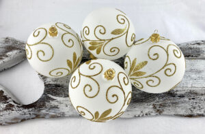 Christmas baubles 20/8332-4/10/4pcs - spirals