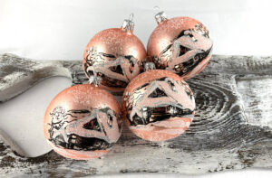 Christmas baubles 24/5844/8/4pcs - pink