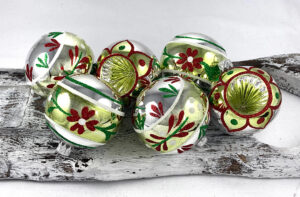 Christmas baubles 80/1732/7/6pcs - retro set