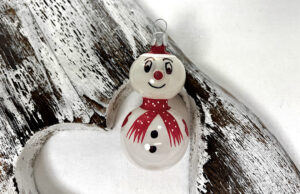 Snehuliačik 909/2177-6/1ks - bielo-červený