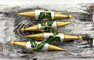 Vianočné luxusné rakety 74/800/14x3/4ks - tri zelené listy