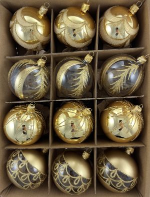 Vianočný set 80/1811/7/12ks - zlato-číry