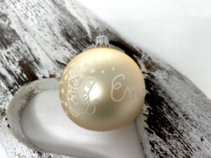 Personalized Snowman Glass champagne bauble 24/8911/7/1pc - Custon name ornament - 234