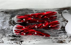 Icicles 929/2119/4pcs - twisted red/white