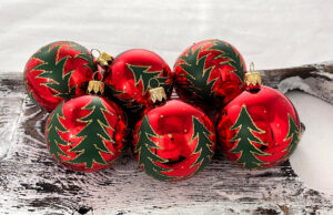 Vianočné gule 22/4574/6/6ks - tradičná, malé stromy