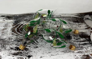 Vianočné olivy 30/464/8x4/4ks - tradičná, číre + zelené zdobenie