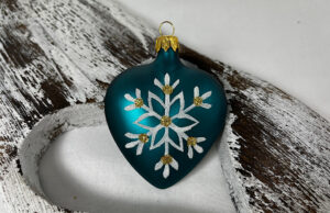 Vianočné srdiečko 443/1631/1ks - tradičná, petrolejové