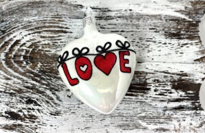 Valentínske srdiečko 463/190/1ks - LOVE