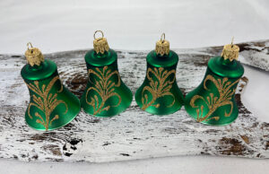 Vianočné zvončeky 54/782/5,5/4ks - tradičná, tuhozelené