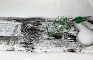 Vianočný špic 601/374/7/1ks - tradičná, číry+ zelené zdobenie