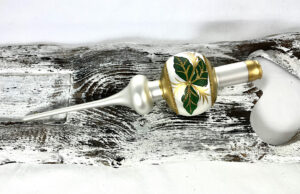 Vianočný luxusný špic 641/839/7/1ks - tri zelené listy