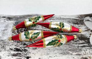 Vianočné rakety 74/812/14x3/4ks - tradičná, červený šatón