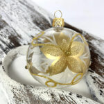 Darčeková gulička 20/4592/8/1ks - zlatý kvet