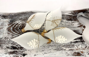 Christmas olives 30/473-4/8x4/4pcs - cone and golden twigs