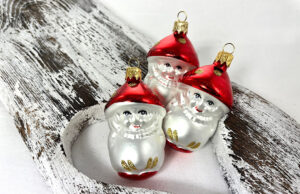 Rozprávkové hríbiky 445/1675/3ks - tradičná , červená hlavička+zlaté bodky