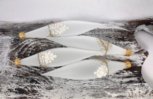 Christmas rockets 70/397-4/14x3/4pcs - cone and golden twigs