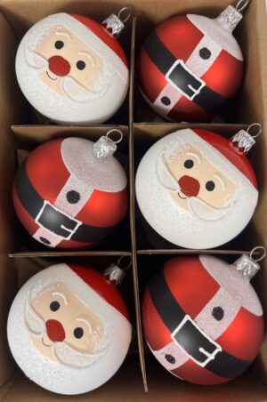 Christmas baubles 80/1856/7/6pcs - Santa Claus