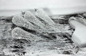 Vianočné cencúle 909/2312/4ks - číro-biele