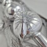 Christmas topper 912/2364/1pc - silver with small olives - Image 2
