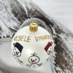 Vianočná gulička 24/8733/7/1ks - snehuliaci Veselé Vianoce - Image 3
